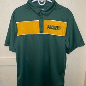 NFL Packers Green and Gold Polo Shirt